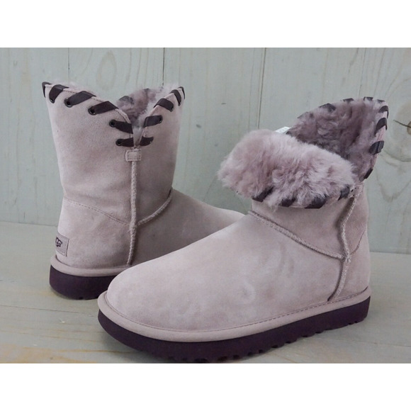 - ugg aidah dusk pink classic short boots us - Picture 3 of 6